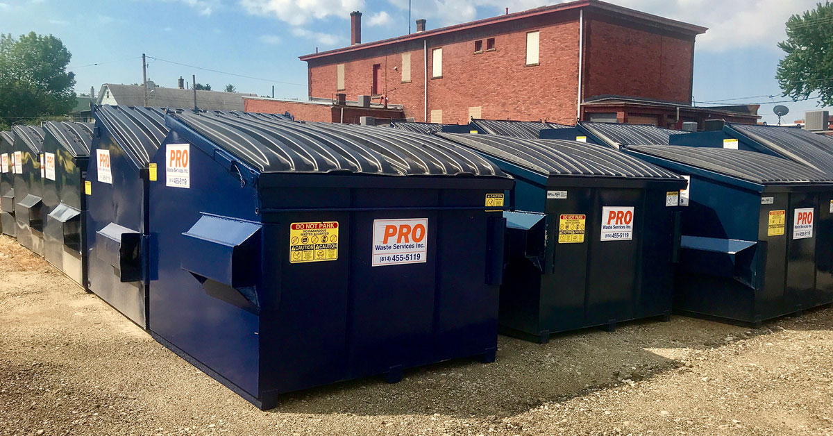 Front and Rear Containers | Pro Waste Services Inc.